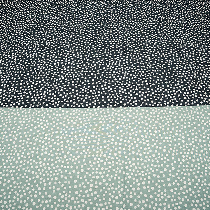Shukrana Bedding – Mint Green Black Two Tone Dot Pure Cotton T200 Bedsheet