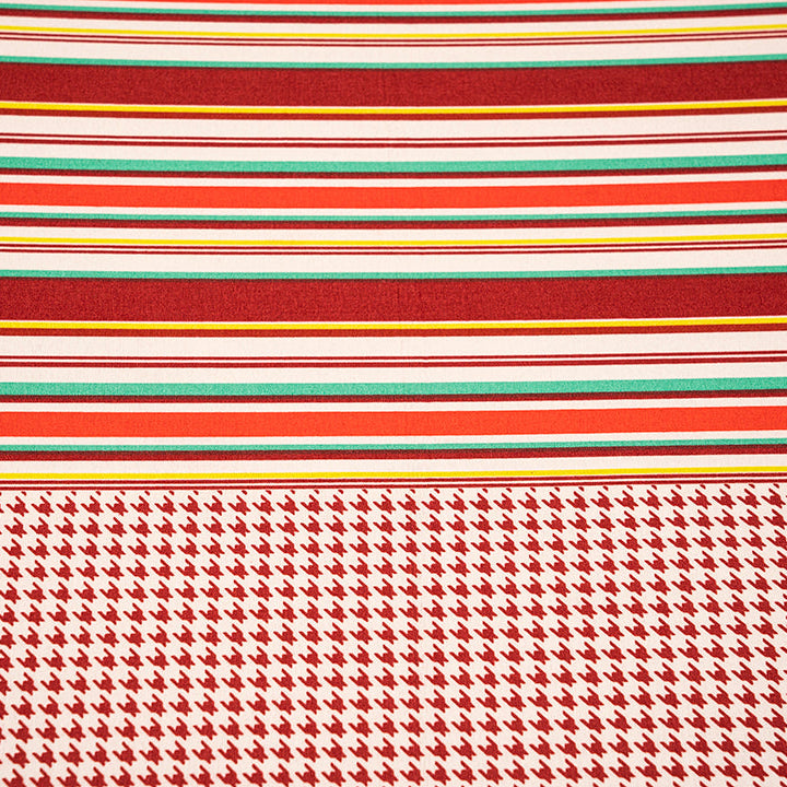 Shukrana Bedding – Pink Brown Stripe Check Micro Suiting Bedsheet