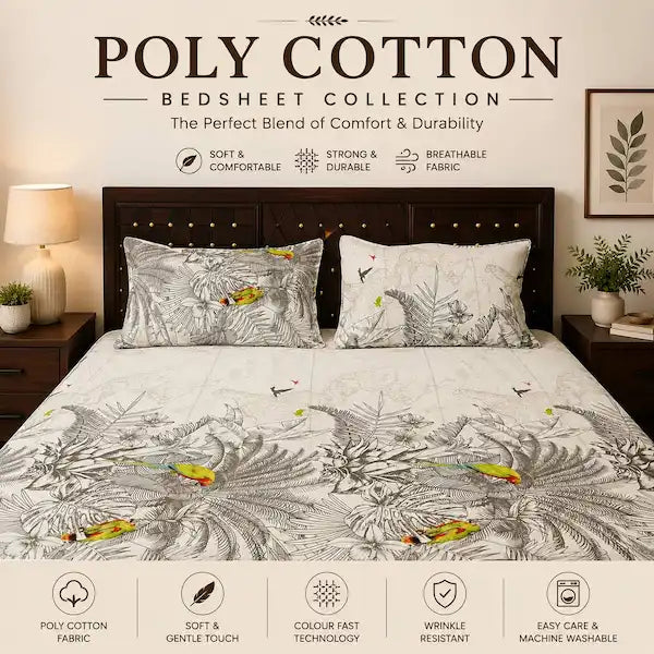 Cotton Silk & Poly Cotton Bedsheets
