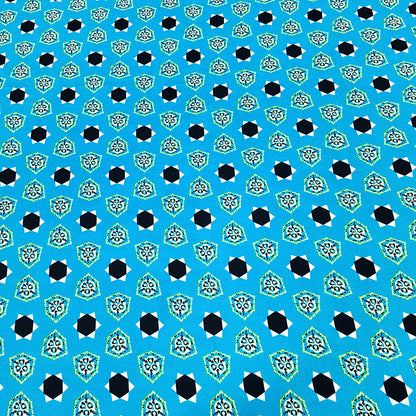 Shukrana Bedding – Sky Blue Black Dot Flower Microfiber Bedsheet