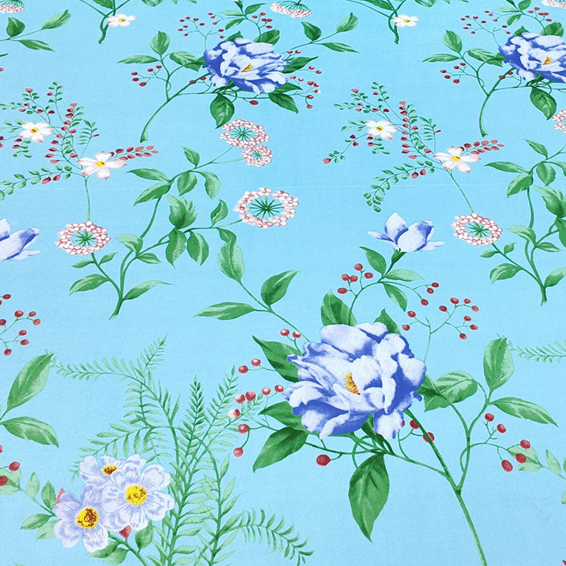 Shukrana Bedding – Light Blue Small Flower Microfiber Bedsheet