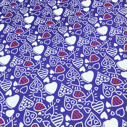 Shukrana Bedding – Blue White Heart Print Microfiber Bedsheet