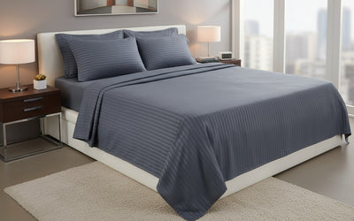 Shukrana Bedding – Red Stripe Satin Comforter Set