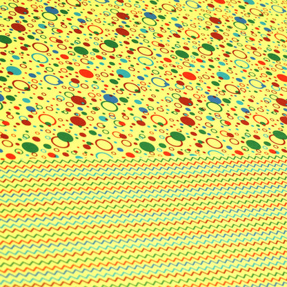 Shukrana Bedding – Green Yellow Flower Dot Micro Suiting Bedsheet