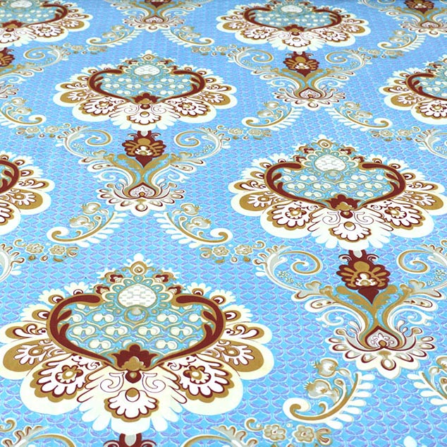 Shukrana Bedding – Sky Blue Flower Design Pure Cotton T200 Bedsheet