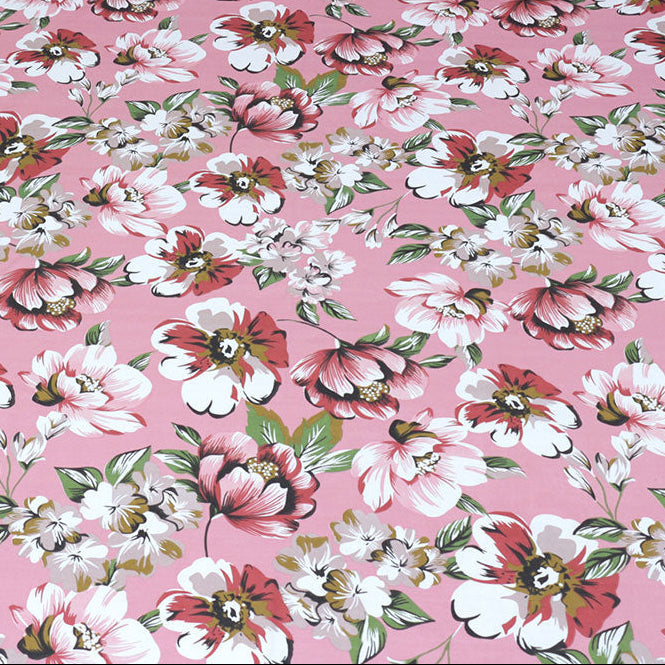 Shukrana Bedding – Pink White Blossom Floral Cotton Percale T300 Bedsheet