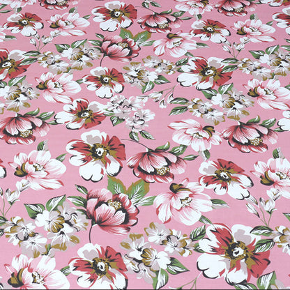 Shukrana Bedding – Pink White Blossom Floral Cotton Percale T300 Bedsheet