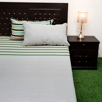 Shukrana Bedding – Grey Black Check Micro Suiting Bedsheet