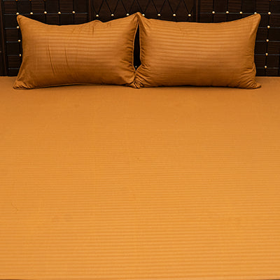 Shukrana Bedding – Mustard Yellow Plain Satin Satin Suiting Bedsheet