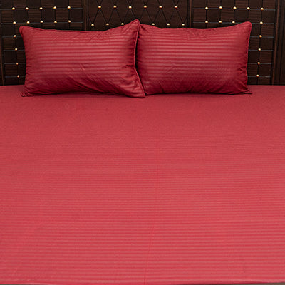 Shukrana Bedding – Red Plain Satin Satin Suiting Bedsheet